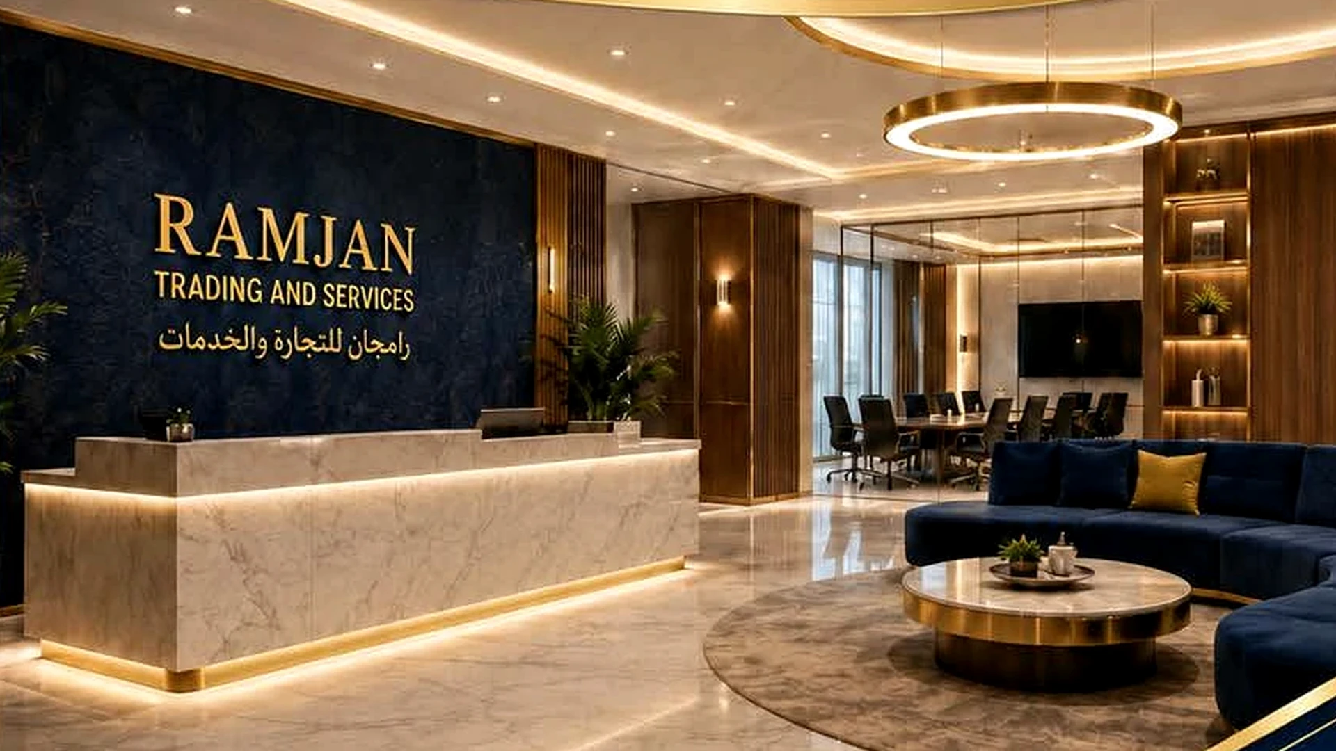 Premium interior reception and lounge